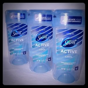 Lot of 3 Secret Active Cool